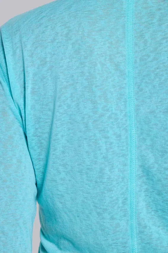 Top de manga larga «Turquoise Mist»