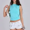 Minipantalones cortos cargo con ojales Oriel en blanco