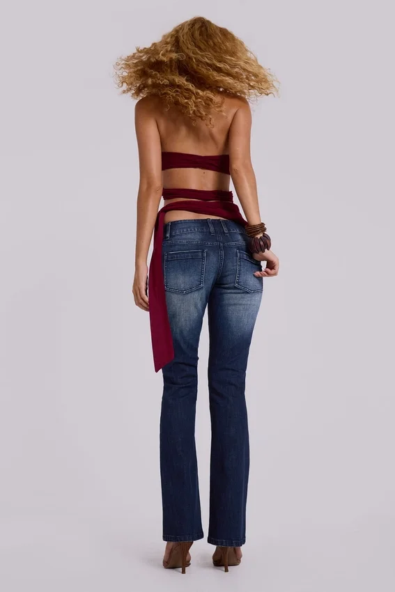 Top halter con abalorios Etta