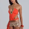Top halter con lentejuelas de Areca
