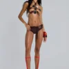 Top halter con piedras Aplite