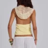 Top halter de ganchillo con abalorios Zelya