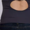 Top halter Kayla en color pizarra