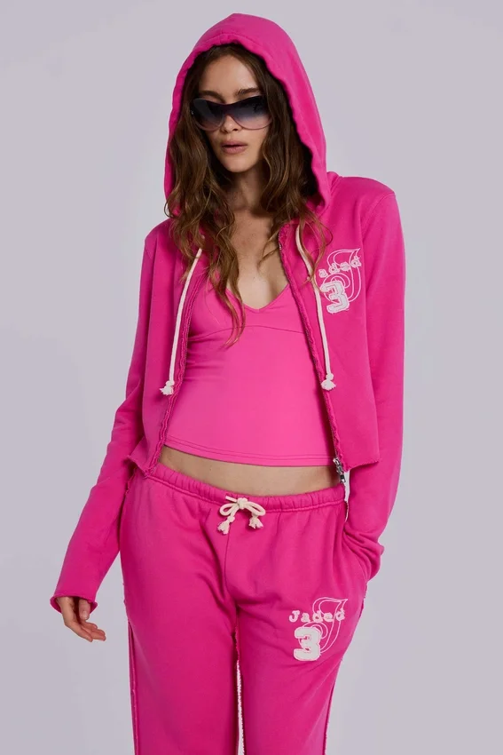 Pantalón jogger holgado de corte acampanado Cleo en rosa