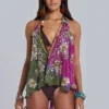 Top halter sin espalda con adornos «Vireya»