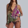 Top halter sin espalda con adornos «Vireya»