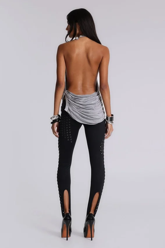 Top halter sin espalda con botones «Alisia»
