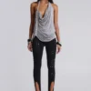 Top halter sin espalda con botones «Alisia»