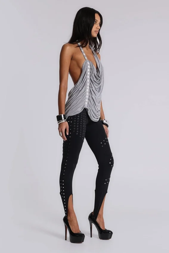 Top halter sin espalda con botones «Alisia»