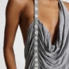 Top halter sin espalda con botones «Alisia»