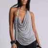 Top halter sin espalda con botones «Alisia»