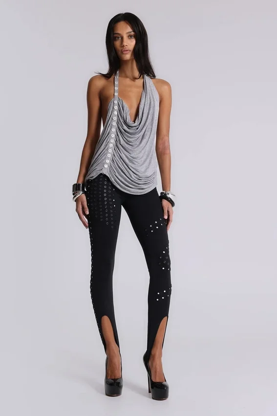 Top halter sin espalda con botones «Alisia»
