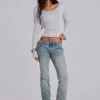 Top Henley «Stripe Mist»