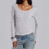 Top Henley «Stripe Mist»