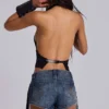 Top negro sin espalda «Zene»