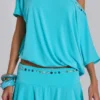 Minifalda-pantalón con tachuelas de Azurae