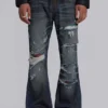 Vaqueros bootcut «Blue Drift» con cadena cruzada