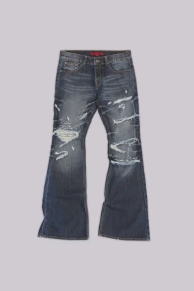 Vaqueros bootcut «Blue Drift» con cadena cruzada