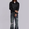 Vaqueros bootcut «Blue Drift» con cadena cruzada