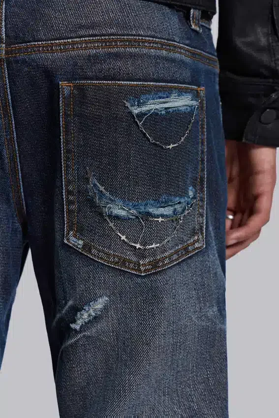 Vaqueros bootcut «Blue Drift» con cadena cruzada
