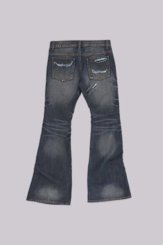 Vaqueros bootcut «Blue Drift» con cadena cruzada