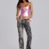 Vaqueros Bootcut Cooper de Leona con estampado de cebra