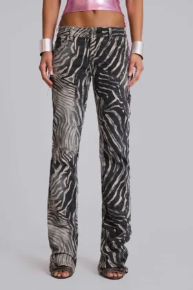 Vaqueros Bootcut Cooper de Leona con estampado de cebra