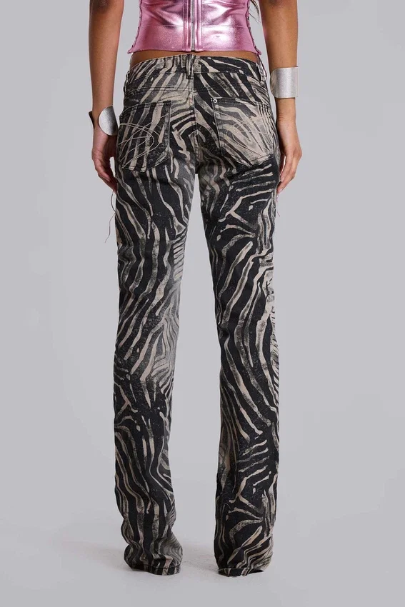 Vaqueros Bootcut Cooper de Leona con estampado de cebra