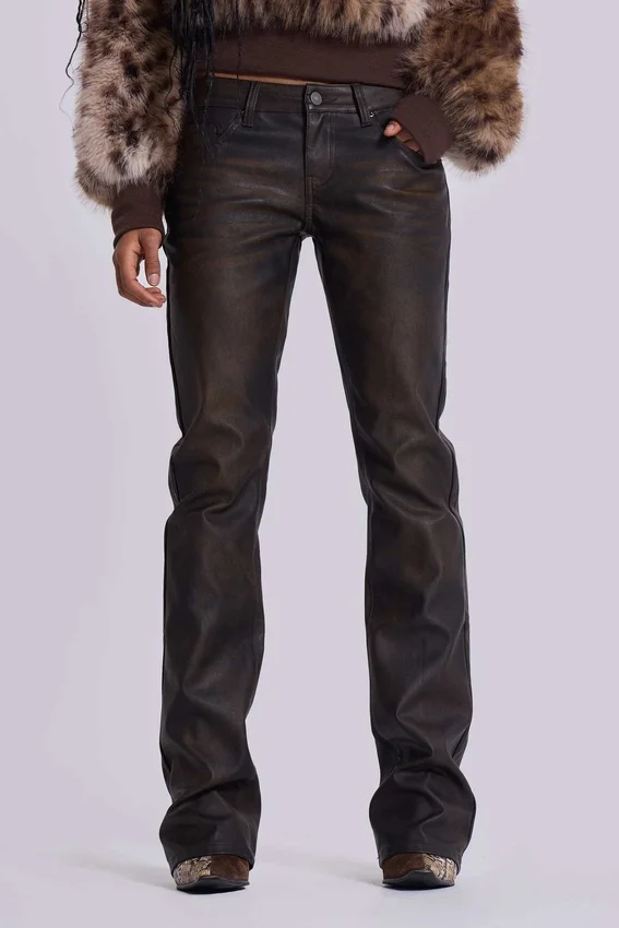 Vaqueros bootcut «Cooper» de PU marrón