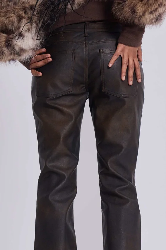 Vaqueros bootcut «Cooper» de PU marrón