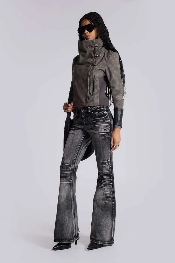 Vaqueros bootcut «Drift» negros desgastados