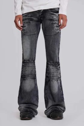 Vaqueros bootcut «Drift» negros desgastados