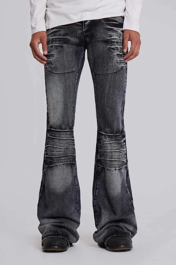 Vaqueros bootcut «Drift» negros desgastados