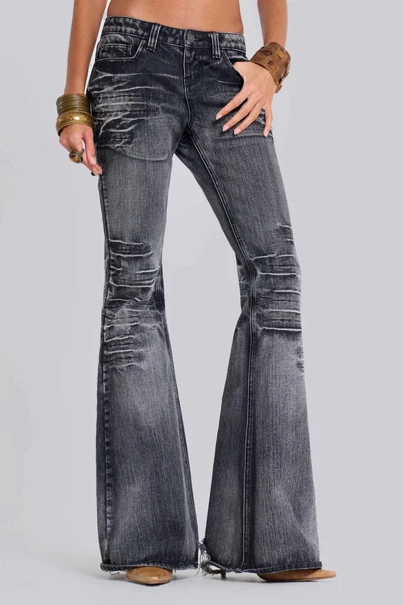 Vaqueros bootcut «Drift» negros desgastados