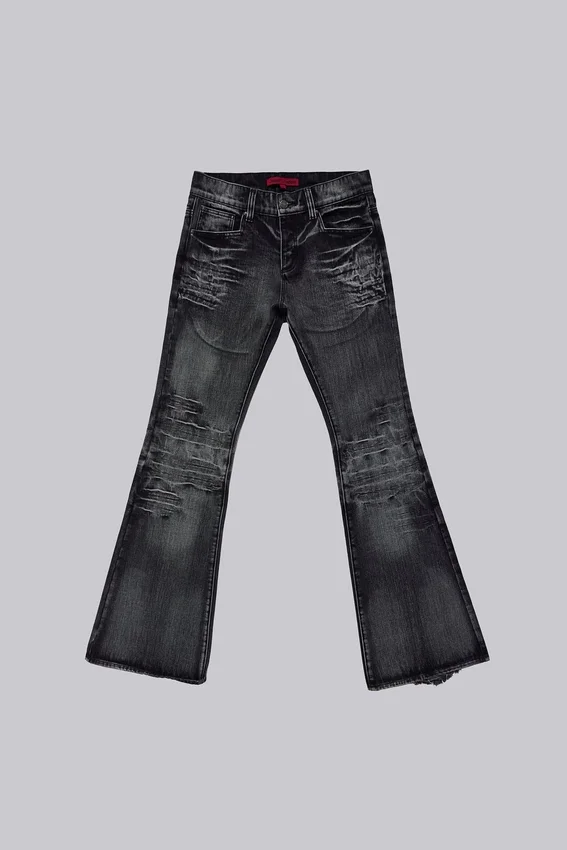 Vaqueros bootcut «Drift» negros desgastados