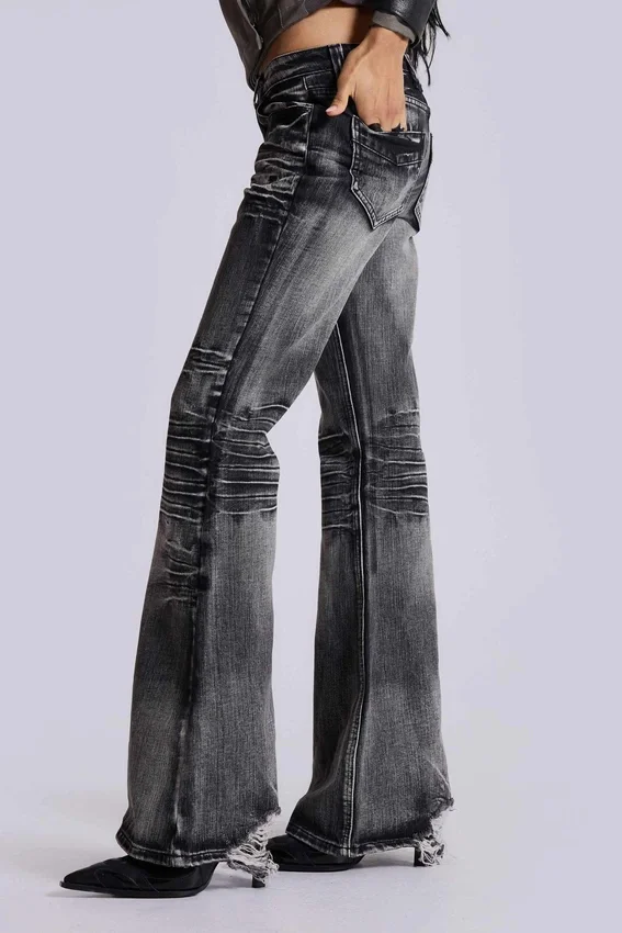 Vaqueros bootcut «Drift» negros desgastados
