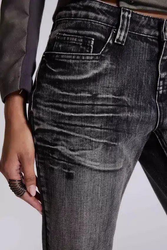 Vaqueros bootcut «Drift» negros desgastados
