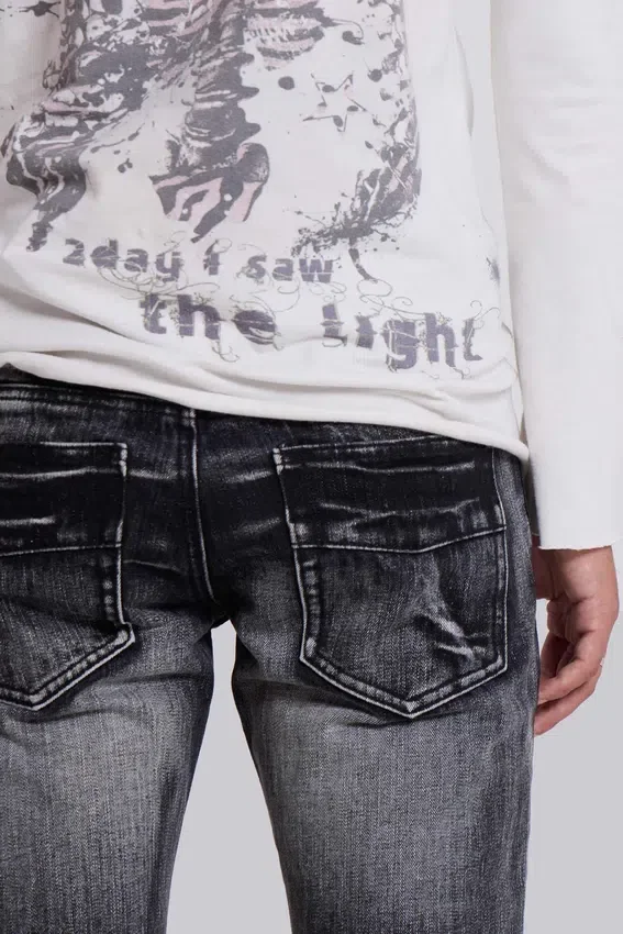 Vaqueros bootcut «Drift» negros desgastados