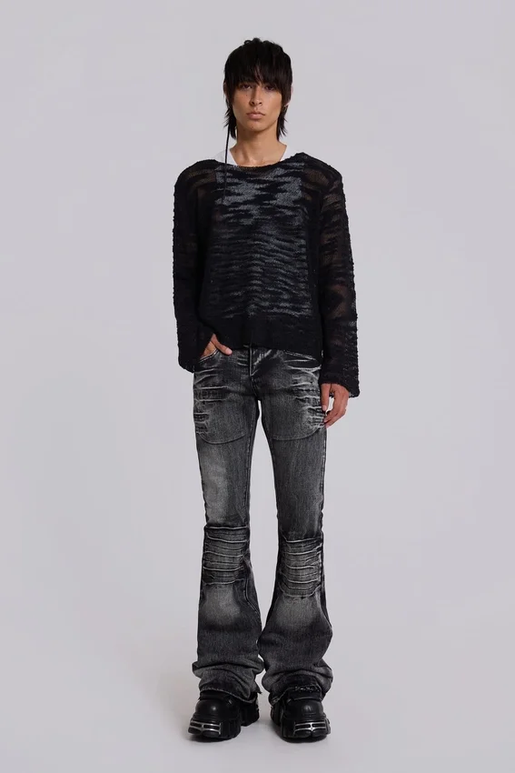 Vaqueros bootcut «Drift» negros desgastados