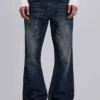 Vaqueros bootcut Jude Bootcut con pliegues en color índigo