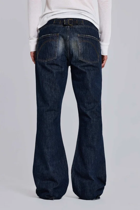 Vaqueros bootcut Jude Bootcut con pliegues en color índigo