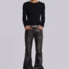 Vaqueros bootcut «PU Drift» negros desgastados