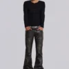 Vaqueros bootcut «PU Drift» negros desgastados