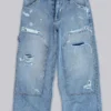 Vaqueros Carpenter azules desgastados de estilo vintage