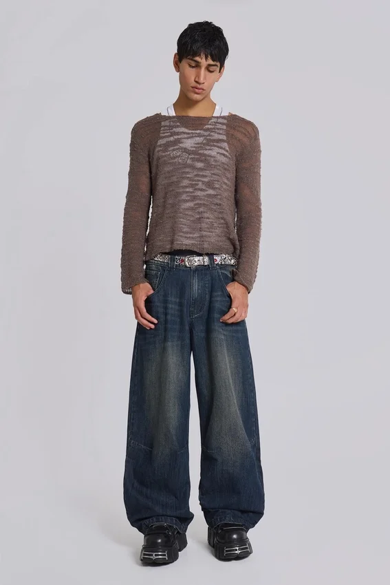 Vaqueros Colossus Jeans azul medio con efecto slub