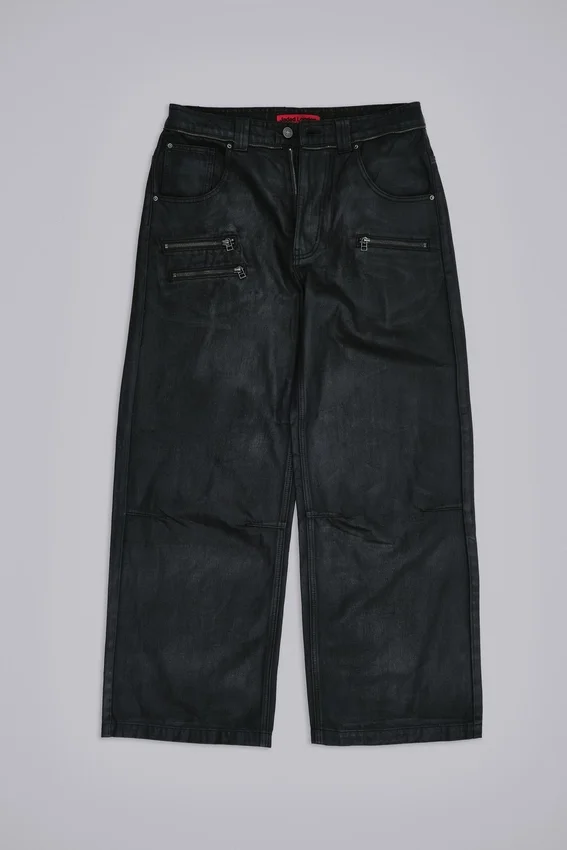 Vaqueros Colossus Jeans con cremallera y acabado recubierto