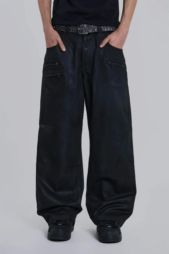 Vaqueros Colossus Jeans con cremallera y acabado recubierto