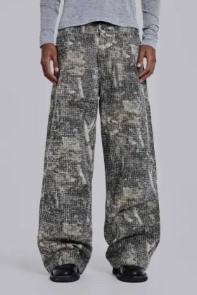 Vaqueros Colossus Jeans con estampado de camuflaje «Woodland» en tejido punzonado