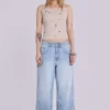Vaqueros «Colossus Jeans» con tachuelas en lavado azul claro