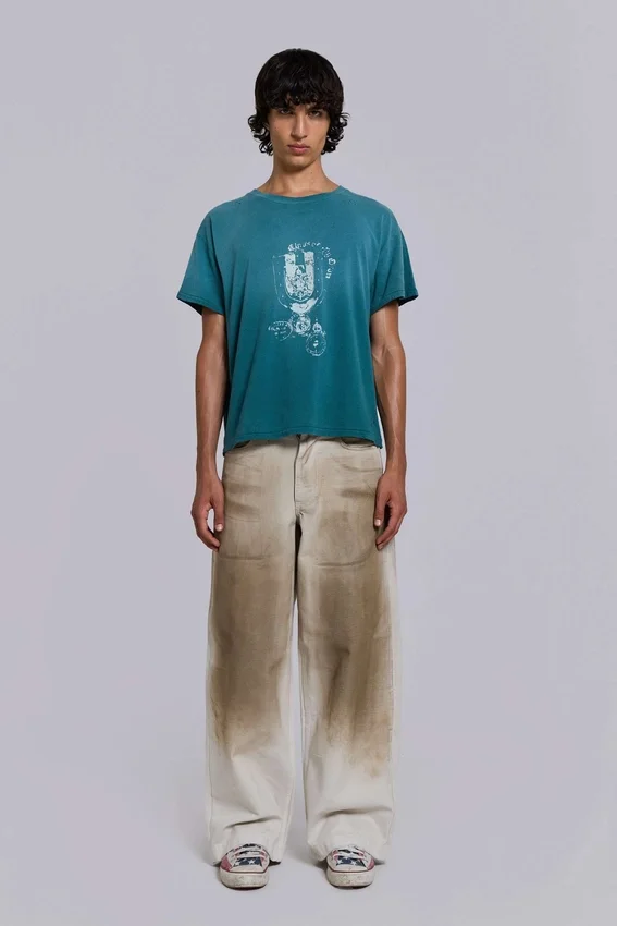 Vaqueros «Colossus Jeans» de lona desgastada